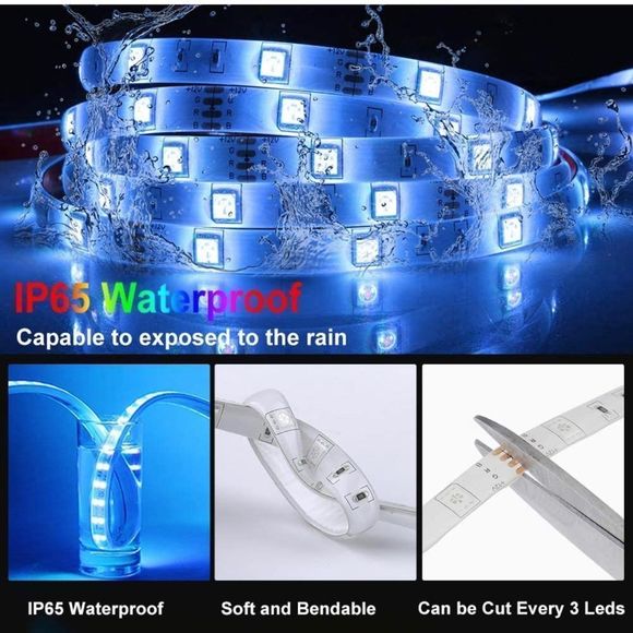 LED Strip Lights, FASHURN 32.8 Feet 300Leds RGB LED Light Strip - Picture 6 of 10